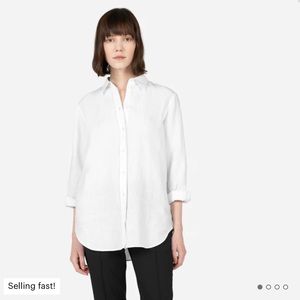 Everlane Relaxed Linen Shirt 00 in white
